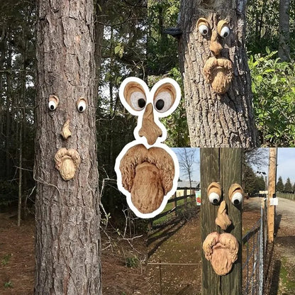 Outdoor Tree Face Statues