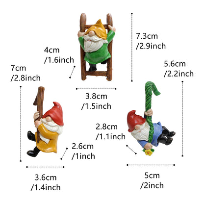 3pcs Cute Gnome Flower Pot Hangers