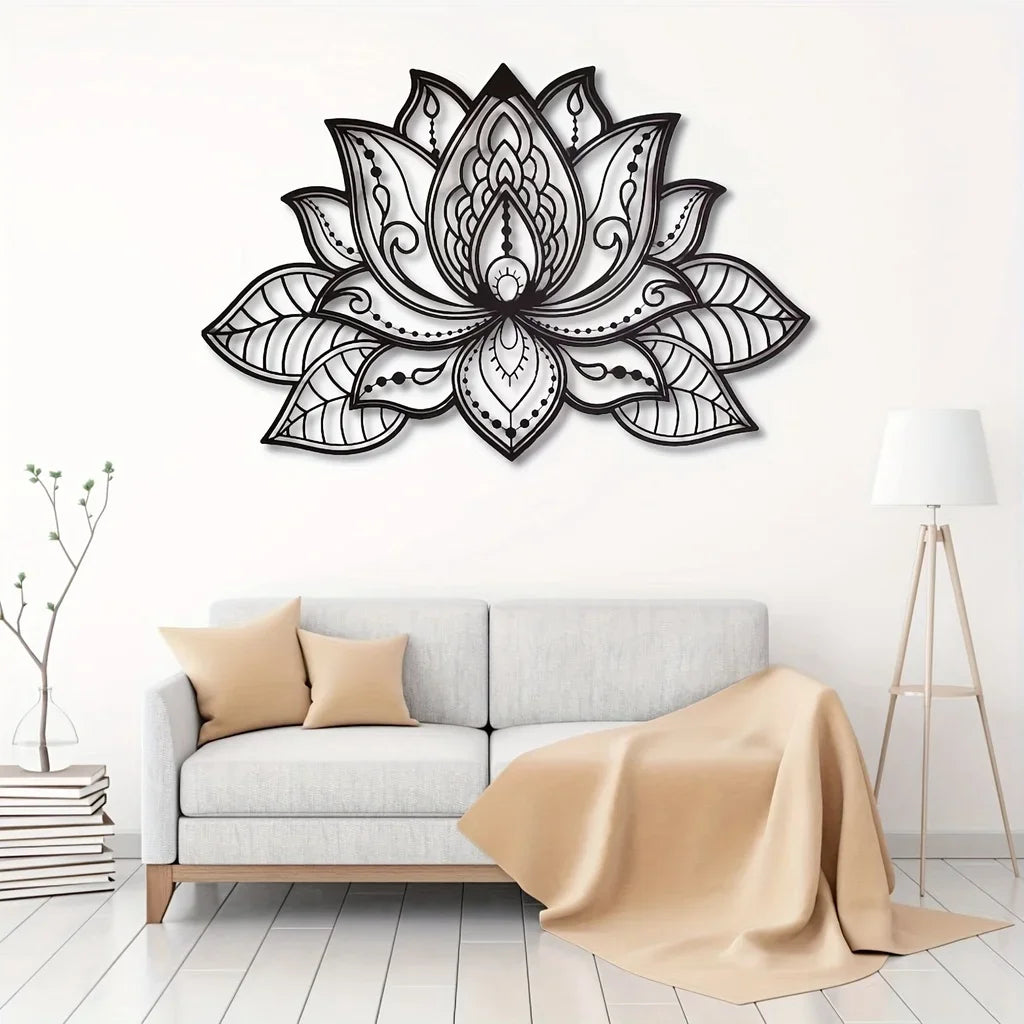 Mandala Lotus Flower Wall Art