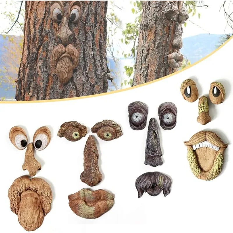 Outdoor Tree Face Statues