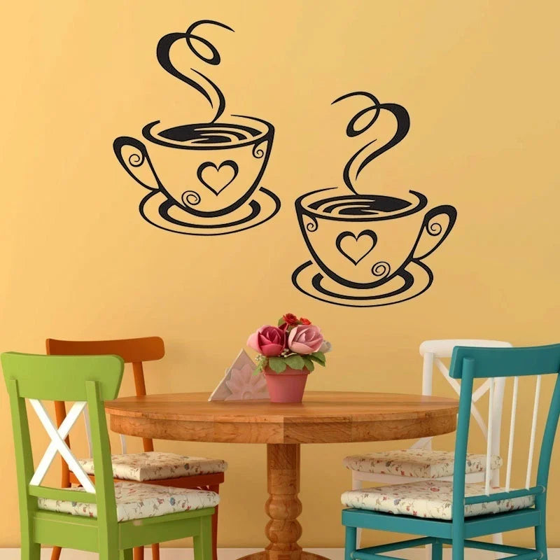 Coffee Cups Wall Stickers