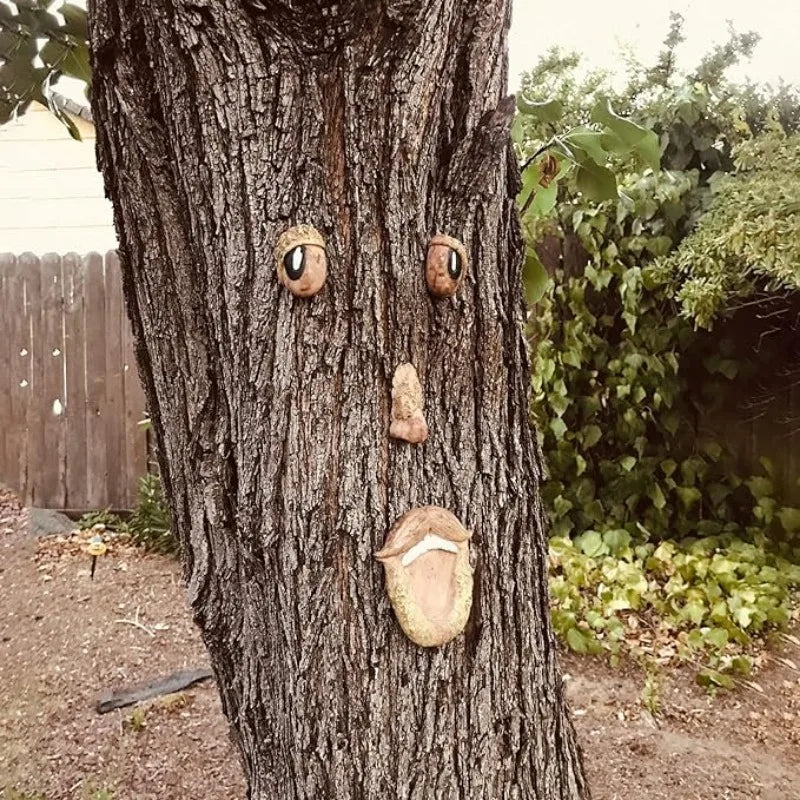 Outdoor Tree Face Statues