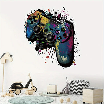 Watercolor Game Controller Wall Sticker