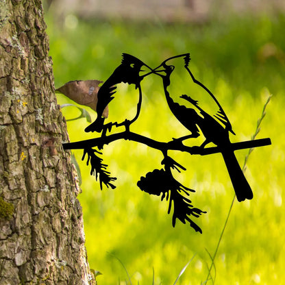 Metal Birds Outdoor Tree Decor