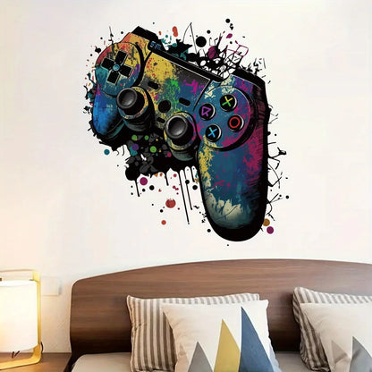 Watercolor Game Controller Wall Sticker