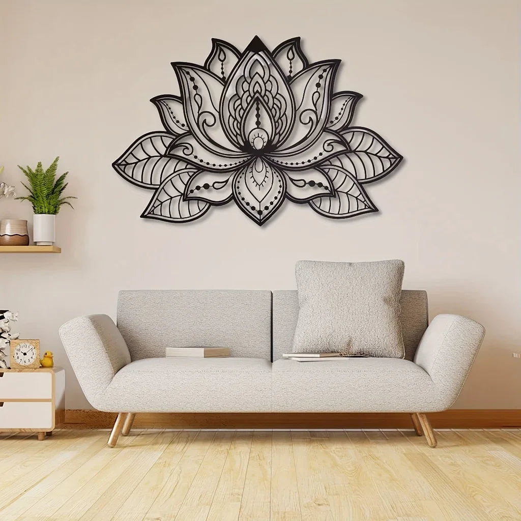 Mandala Lotus Flower Wall Art